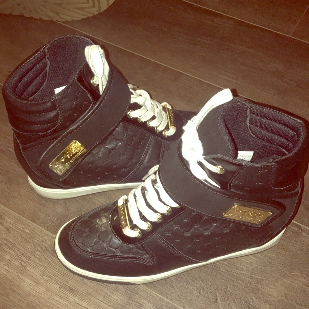 Bebe Sport limited edition sneaker wedges.